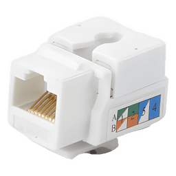 Módulo Jack Keystone / Cat5e / Terminación 110 / RJ45 / 1 Puerto / 90° / T568A-B / Blanco