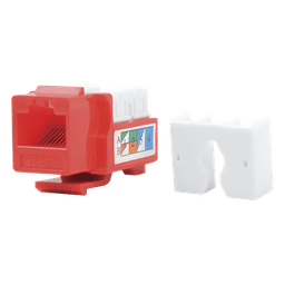 Módulo Jack Keystone / Cat5e / Terminación 110 / RJ45 / Sin Blindaje / Color Rojo
