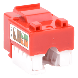 Módulo Jack Keystone / Cat5e / Terminación 110 / RJ45 / Sin Blindaje / Color Rojo