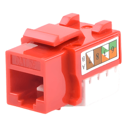 Módulo Jack Keystone / Cat5e / Terminación 110 / RJ45 / Sin Blindaje / Color Rojo