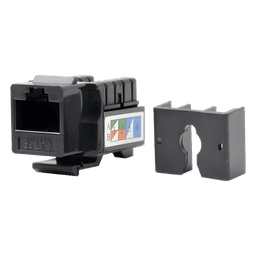 Módulo Jack Keystone / Cat5e / Terminación 110 / RJ45 / Sin Blindaje / Negro