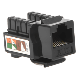 Módulo Jack Keystone / Cat5e / Terminación 110 / RJ45 / Sin Blindaje / Negro