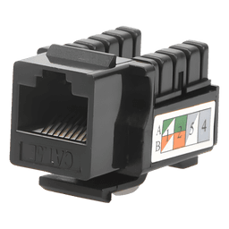 Módulo Jack Keystone / Cat5e / Terminación 110 / RJ45 / Sin Blindaje / Negro