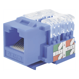 Módulo Jack / Cat6 Clase E / Keystone 110 / Impacto / RJ45 No Blindado / Azul