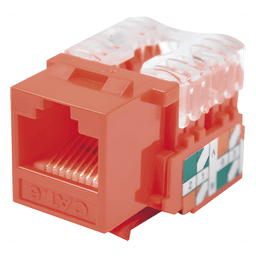 Módulo Jack Keystone / Cat6 / Terminación 110 / UTP / Color Rojo / 1 Puerto