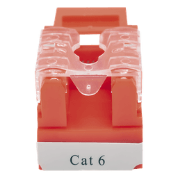 Módulo Jack Keystone / Cat6 / Terminación 110 / UTP / Color Rojo / 1 Puerto