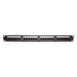 Panel de Parcheo de Impacto / 24 Puertos / Cat5e / 19 Pulgadas / 1U / 110 IDC / 24-26 AWG