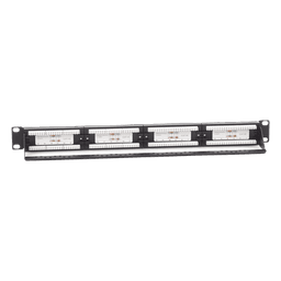 Panel de Parcheo de Impacto / 24 Puertos / Cat5e / 19 Pulgadas / 1U / 110 IDC / 24-26 AWG