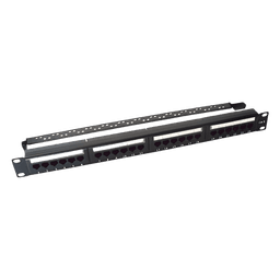 Panel de Parcheo de Impacto / 24 Puertos Cat6 / 1U Rack 19" (48.26 cm) / T568A/B / 110 IDC