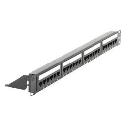 Panel de Parcheo de Impacto / 24 Puertos Cat6 / 1U Rack 19" (48.26 cm) / T568A/B / 110 IDC