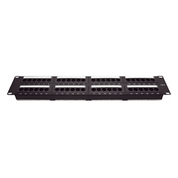 Panel de Parcheo de Impacto / 48 Puertos / Cat6 / 2U / 19 Pulgadas (48.26 cm) / T568A/T568B