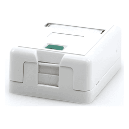 Caja de Pared Superficial / 1 Puerto Keystone / Montaje Vertical / UL 94V-0 / Certificada UL, CE, ETL