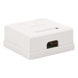 Caja de Pared / 2 Puertos / Cat5e / UTP / Superficial / T568A/T568B / 0 a 70°C