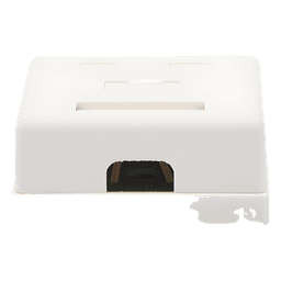 Caja de Pared / 2 Puertos / Cat5e / UTP / Superficial / T568A/T568B / 0 a 70°C