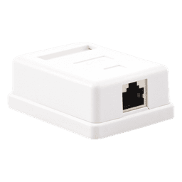 Caja de Pared / 1 Puerto Keystone / Cat5e STP / Montaje Vertical / 0 a 70°C / UL-CE-ETL