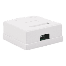 Caja de Pared / 2 Puertos / Cat5e Clase D / RJ11 Telefónico / T568A-B / Superficial