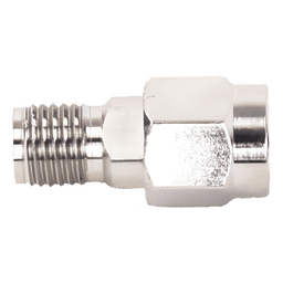 Adaptador RF en Línea / Conector SMA Macho Inverso a SMA Hembra / Cuerpo Bronce Niquelado / Contacto Oro / Aislante Teflón