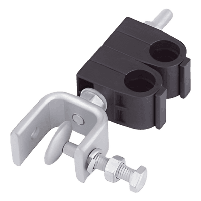 Sujetador Coaxial / 2 Cables 1/2" / Instalación Angular / Acero Inoxidable 304 / -40°C a +85°C / Vibración 4 h