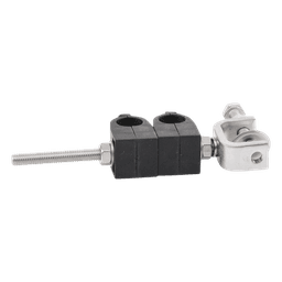 Sujetador Coaxial / 2 Cables 1/2" / Instalación Angular / Acero Inoxidable 304 / -40°C a +85°C / Vibración 4 h