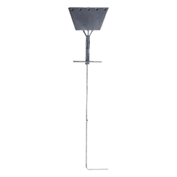 Ancla de Piso Tipo Paleta / 5 Orificios 1" / Acero ASTM A36 / Altura 210 cm / Galvanizado en Caliente / Viento 175 km/h