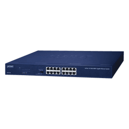 Switch / 16 Puertos Gigabit / 32 Gbps Switch Fabric / Modo Extendido 200 m (656 ft) / 1U Rack / 9,4 W