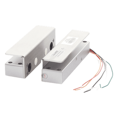 Cerradura de Perno para Puertas de Vidrio / 1000 kg Fuerza de Sujeción / 12 VCC / 1/2" Vidrio / 150 x 39 x 37 mm / 5-8 mm Espacio Requerido