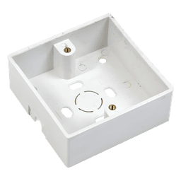 Caja de Montaje para Botón de Salida / 86 x 86 mm / Profundidad 25 mm / Plástico ABS / 0.05 kg