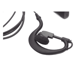 Micrófono-Audífono Profesional / Gancho Ergonómico / Cable de Resorte / Conector 2 Pines / PTT de Solapa