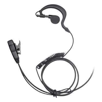 Micrófono-Audífono Profesional / Gancho Ergonómico / Cable con Resorte Reforzado / PTT de Solapa / Compatible con Radios NX Series