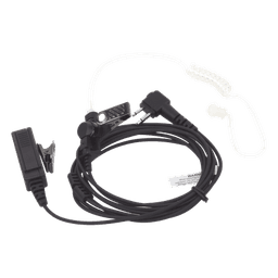 Micrófono-Audífono de Vigilancia / 2 Cables / Tubo Acústico Grado Médico / PTT Remoto / Compatible Motorola-Abell-Hytera