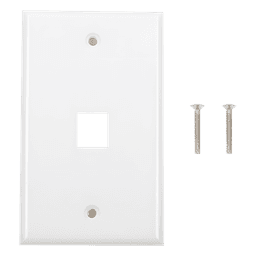 Placa de Pared / 1 Puerto Keystone / 70x115mm / 2.75x4.52in / Montaje Vertical / UL CE ETL