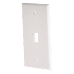 Placa de Pared / 1 Puerto Keystone / 70x115mm / 2.75x4.52in / Montaje Vertical / UL CE ETL