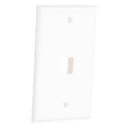 Placa de Pared / 1 Puerto Keystone / 70x115mm / 2.75x4.52in / Montaje Vertical / UL CE ETL