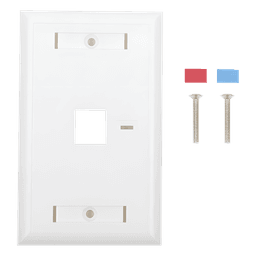 Placa de Pared / 1 Puerto Keystone / 70 x 115 mm (2.75' x 4.52') / UL 94V-0 / Blanco