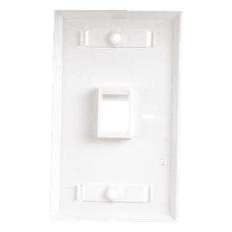 Placa de Pared / 1 Puerto Keystone / 70 x 115 mm (2.75' x 4.52') / UL 94V-0 / Blanco
