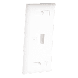 Placa de Pared / 1 Puerto Keystone / 70 x 115 mm (2.75' x 4.52') / UL 94V-0 / Blanco