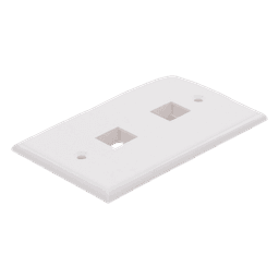 Placa de Pared / 2 Puertos Keystone / Montaje Vertical / UL 94V-0 / 70 x 115 mm (2.75 x 4.52 in)