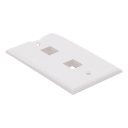 Placa de Pared / 2 Puertos Keystone / Montaje Vertical / UL 94V-0 / 70 x 115 mm (2.75 x 4.52 in)
