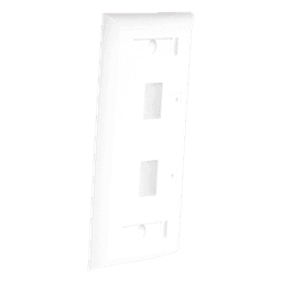 Placa de Pared Keystone / 2 Puertos / Vertical / Policarbonato Retardante de Flama / Espacio para Etiqueta