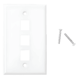 Placa de Pared / 3 Puertos Keystone / Vertical / Termoplástico UL94V-0 / 2.75'x4.52'