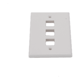 Placa de Pared / 3 Puertos Keystone / Vertical / Termoplástico UL94V-0 / 2.75'x4.52'