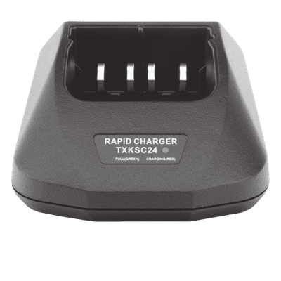 Cargador de Escritorio / Carga Rápida / Compatible con Radios Kenwood TK Series / LED de Estado / Carga con o sin Radio