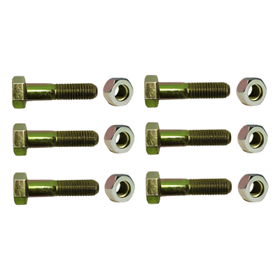 Kit de Tornillería para Torre / Acero Grado 5 / 3/8" x 2" / 6 Tornillos y 6 Tuercas / Galvanizado / Exterior