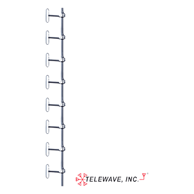 Antena Base UHF / 8 Dipolos / 406-512 MHz / 7/12 dBi / 500W / Resistencia Viento 241 km/h