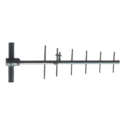 Antena Base Direccional / Yagi 6 Elementos / UHF 400-430 MHz / 10.2 dBi / 300W / N-Hembra / Viento 161 km/h (100 mph) / Montaje 2.5 pulgadas