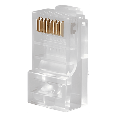 Conector RJ45 / Cat 5E / UTP / 30 μin Oro / T568A-B / Interior