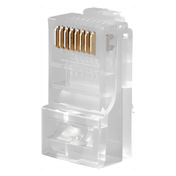 Conector RJ45 / Cat 5E / UTP / 30 μin Oro / T568A-B / Interior