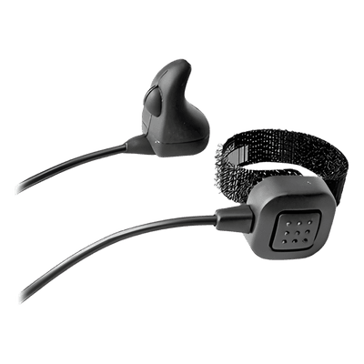Micrófono-Audífono / Cancelación de Ruido / Cable Kevlar 20 kg / PTT Anillo / Compatible HYT y Motorola