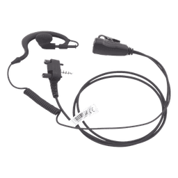 Micrófono de Solapa con Audífono / Cable PU Flexible Retráctil / Reforzado con Kevlar / PTT con Clip / Compatible VX-160/231/400 / Diseño Discreto