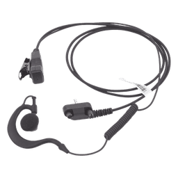 Micrófono de Solapa con Audífono / Cable PU Flexible Retráctil / Reforzado con Kevlar / PTT con Clip / Compatible VX-160/231/400 / Diseño Discreto